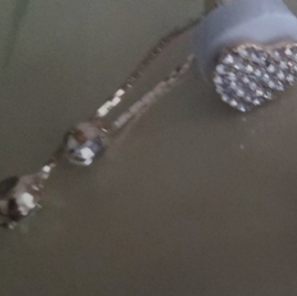 Valentine's Day Rhinestone Hearts Dangle Earrings NEW in package - Picture 2 of 9